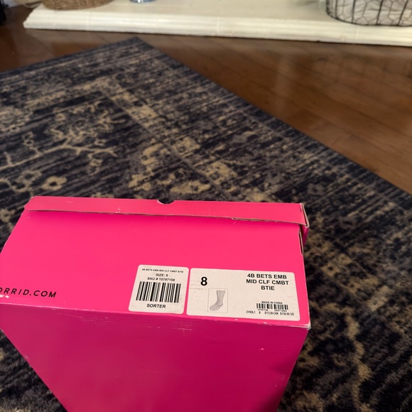 Torrid x Betsey Johnson Black Rhinestone Lace-Up Women's Combat Boots - Picture 4 of 5